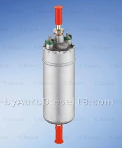 Electric fuel pump in-line