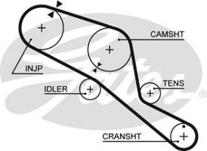 Timing belt GATES 5303 ROVER 