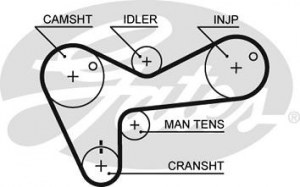 Timing belt GATES 5306  OPEL ISUZU