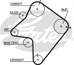 Timing belt GATES 5354xs MAZDA 626