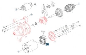 MERCEDES-BENZ Brush holder starter 