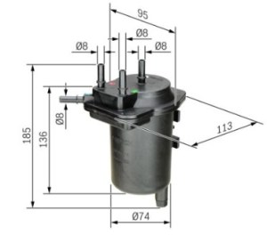 N6468 FILTRE DIESEL CR RENAULT
