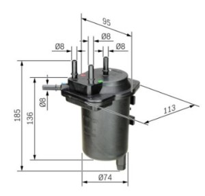 FILTRE DIESEL RECHAUFFEUR