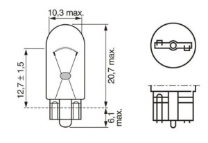 LPE BTE W5W TRUCKLIGHT STD 24V