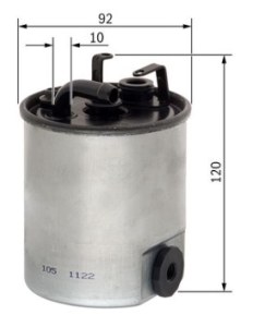 N2044 FILTRE DIESEL MB