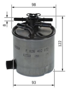 N2072 FILTRE DIESEL RENAULT